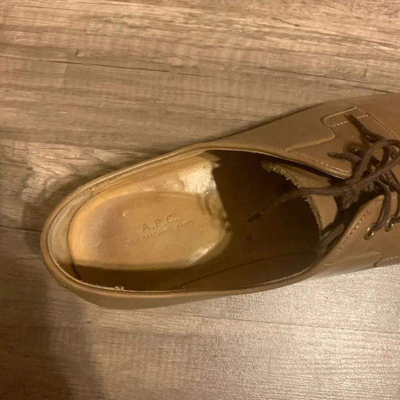 A.P.C apc shoes size 45/ 12 brown tan derby - Picture 8 of 8